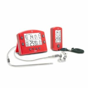 Smoke™ 2-Channel Alarm Thermometer RED