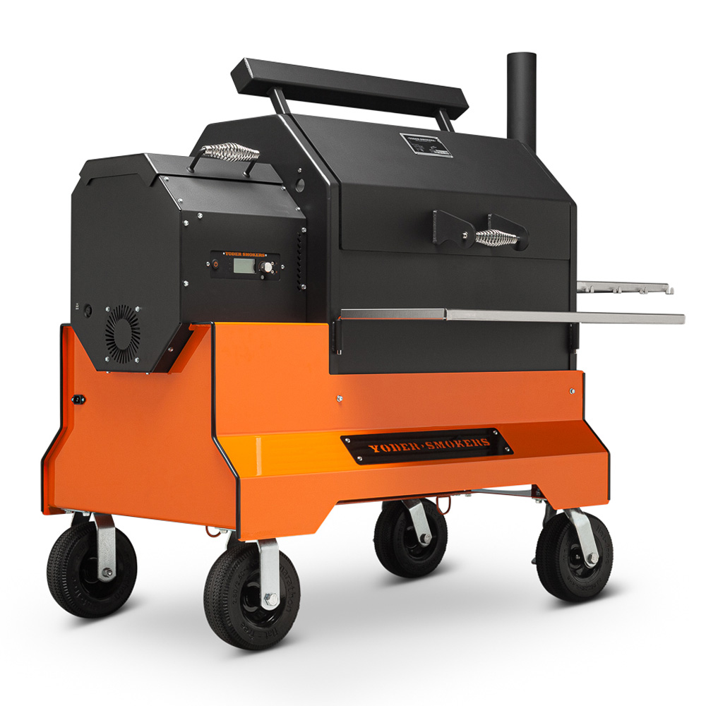 Yoder Smokers YS640S Pellet Grill Cart ORANGE Smokin' Deal BBQ