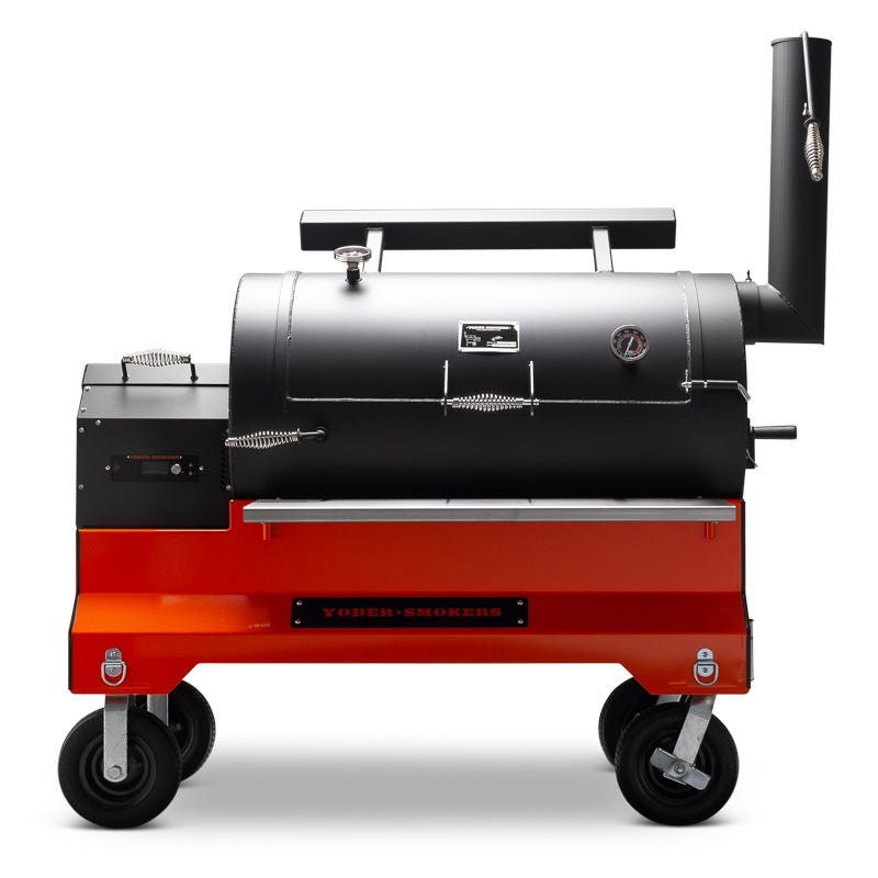 Yoder Smokers YS 1500S Competition Pellet Grill Orange Smokin' Deal BBQ