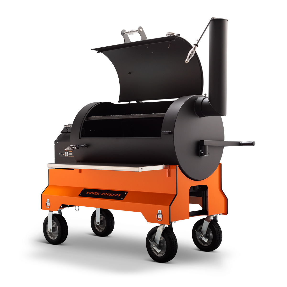Yoder Smokers YS 1500S Competition Pellet Grill Orange Smokin