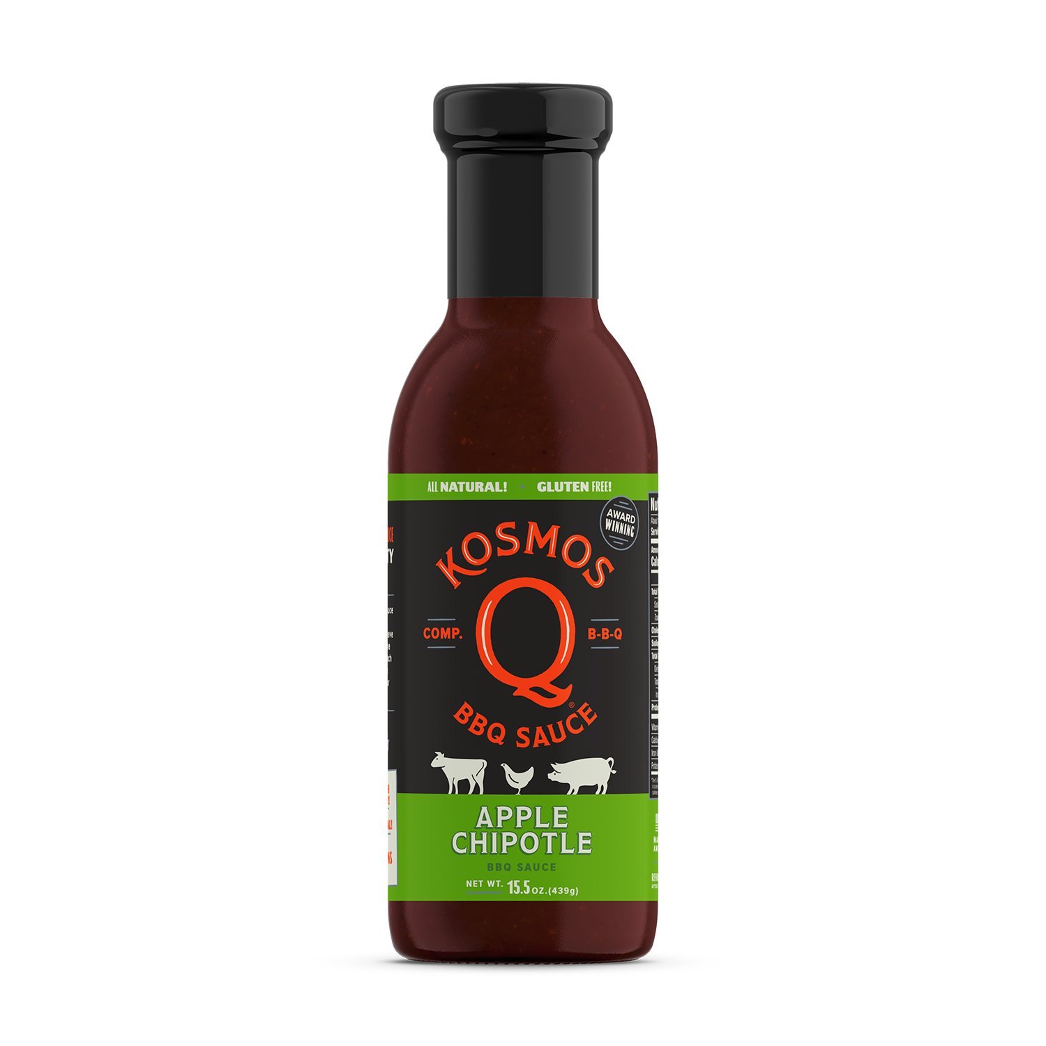 Kosmos Q Sweet Apple Chipotle BBQ Sauce - 15.5 oz.