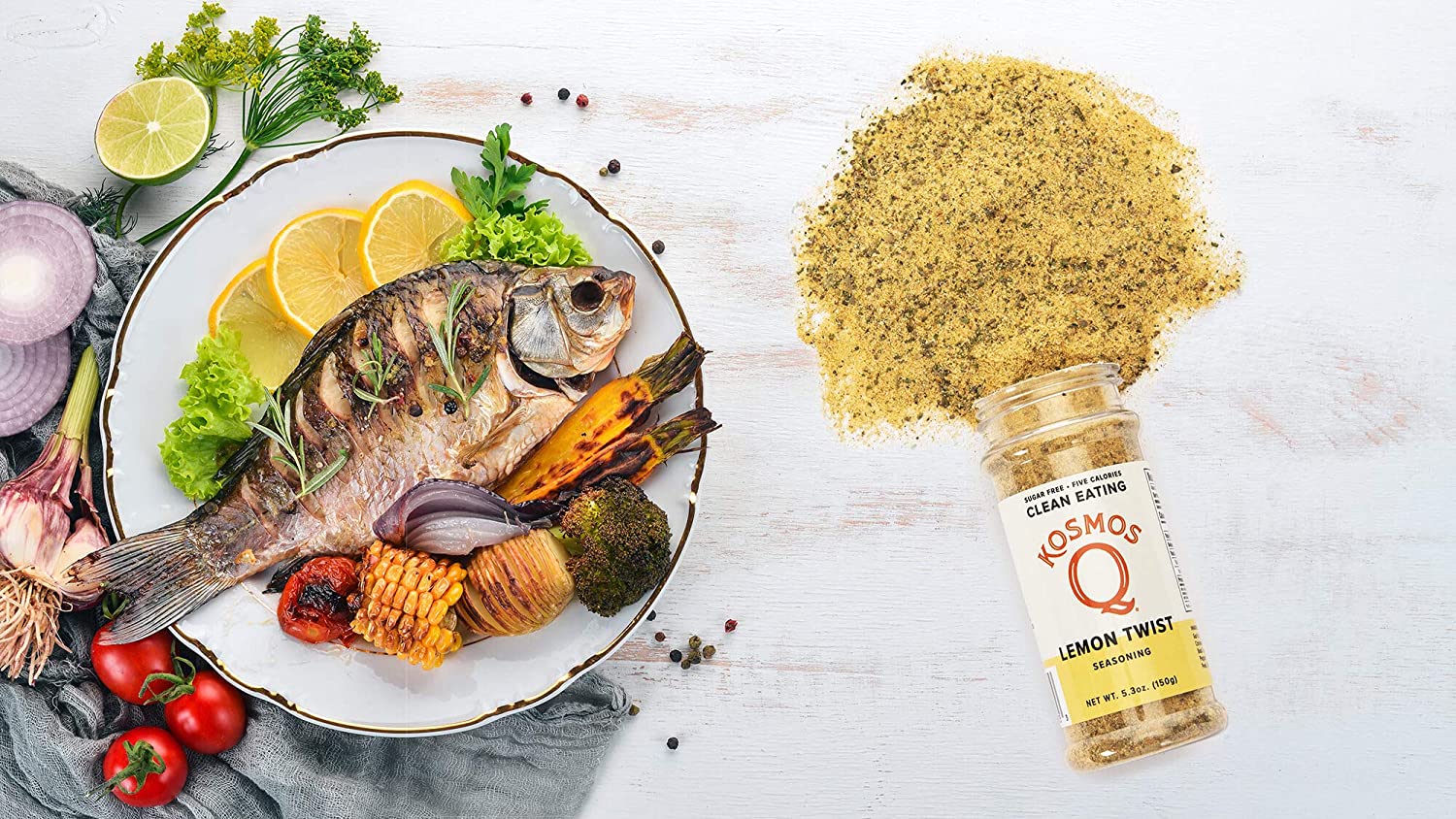 Kosmos Q Lemon Twist Clean Eating Seasoning (5.3 oz) Smokin' Deal BBQ