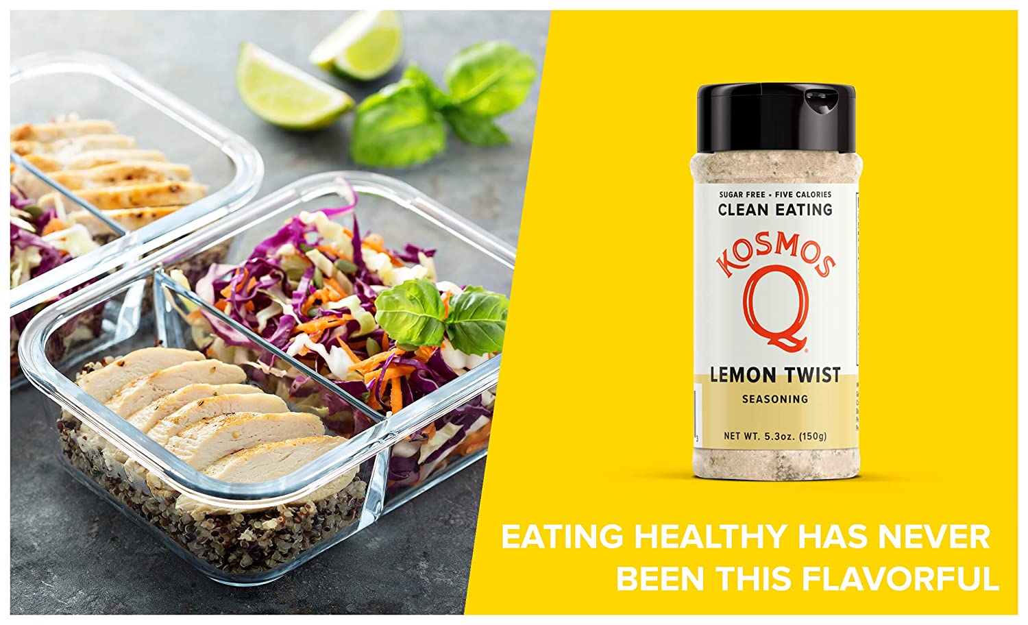 Kosmos Q Lemon Twist Clean Eating Seasoning (5.3 oz) Smokin' Deal BBQ