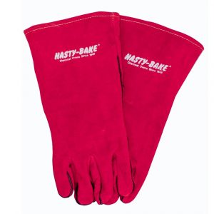Hasty Bake Red Leather BBQ Gloves