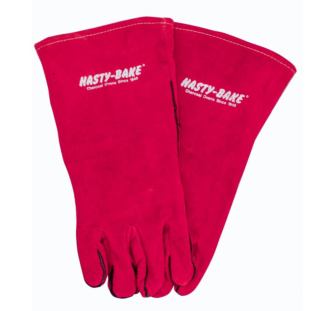 Hasty Bake Red Leather BBQ Gloves