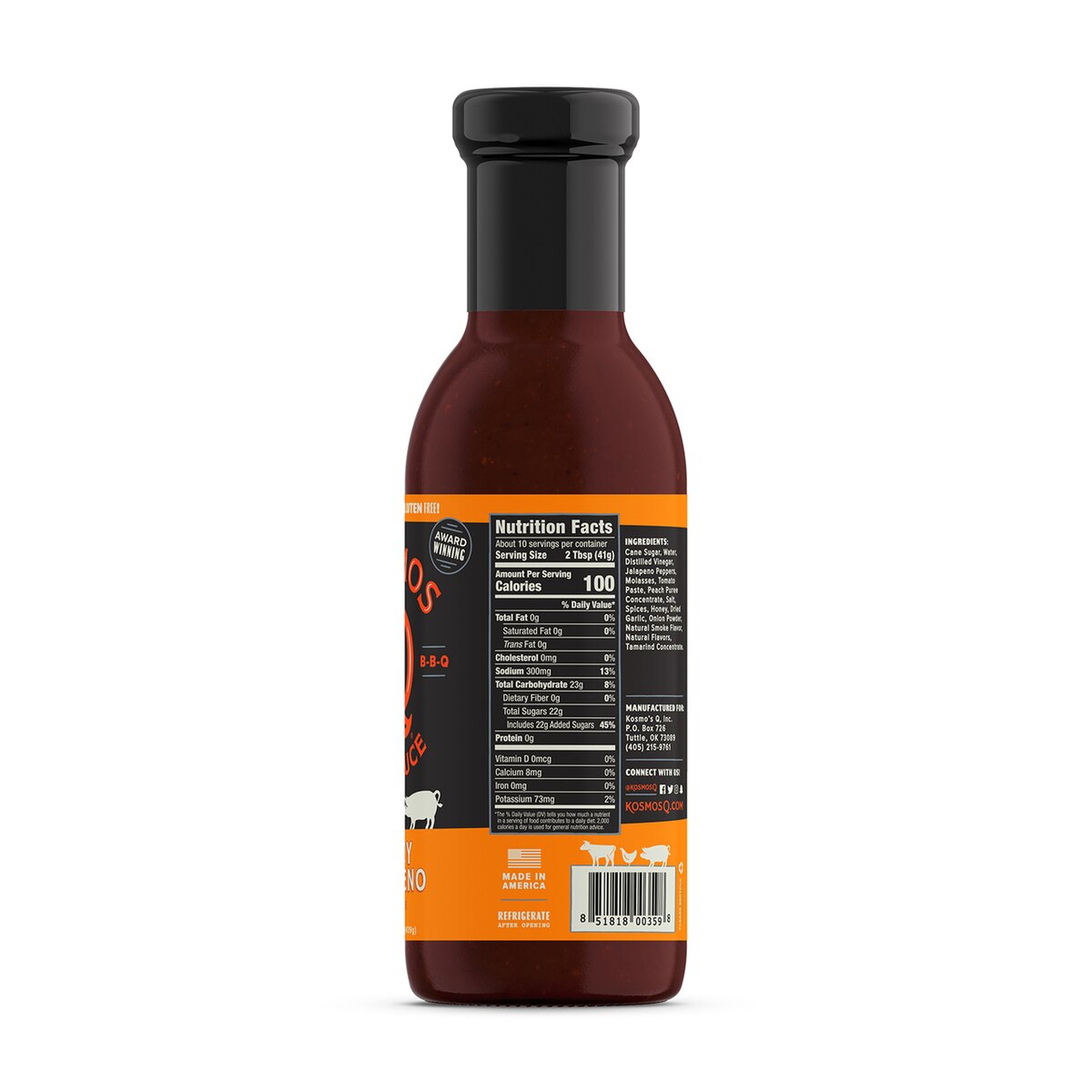 Kosmos Honey Jalapeño BBQ Sauce 15.5 oz. - Image 3