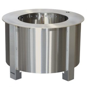 Breeo X Series 19 Smokeless Fire Pit - Stainless - SearPlate Rim