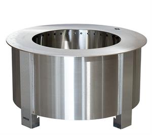 Breeo X Series 24 Smokeless Fire Pit - Stainless - SearPlate Rim