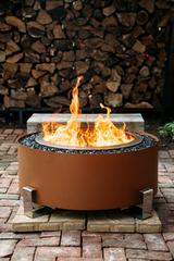 Breeo Luxeve 24" Smokeless Fire Pit with Lid & Glass - Bronze Vein