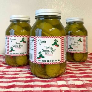 Jan's Spicy, Garlic Dill Pickles - 32 oz.