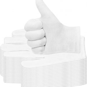 Natural White Cotton Gloves Liners - 1 pair