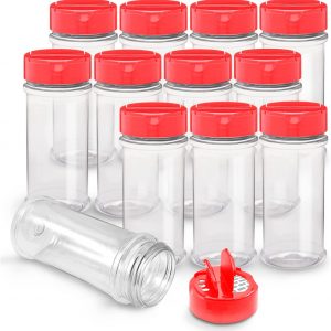 Plastic Shaker Bottle w/Red Cap 5.5 oz. BPA Free