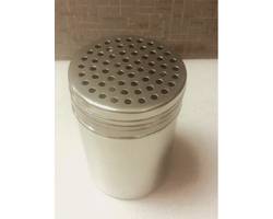 12 oz. Dredge Shaker - Unhandled Large Holes Stainless Steel