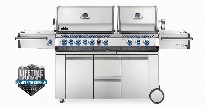 Napoleon PRESTIGE PRO 825RSBI, LP Gas with Power Side Burner, Infrared Rear and Bottom Burners - Image 2