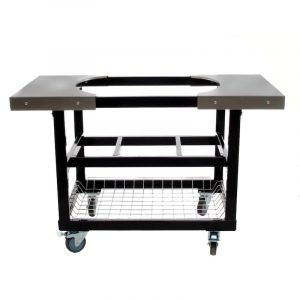 Primo Steel Cart with Stainless Steel Side Shelves for Oval LG 300 and XL 400