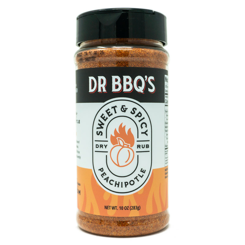 Dr. BBQ's Sweet & Spicy Peachipotle Rub - 10 oz.