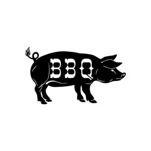 "BBQ Pig" Wall Art (24” X 13”) by Hunsaker