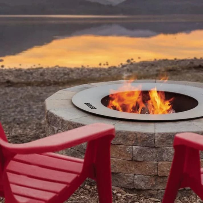Breeo Zentro 30″ Round Stainless Steel Smokeless Fire Pit Insert with