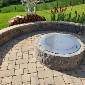 Breeo Zentro 30" Round Stainless Steel Smokeless Fire Pit Insert with Lid